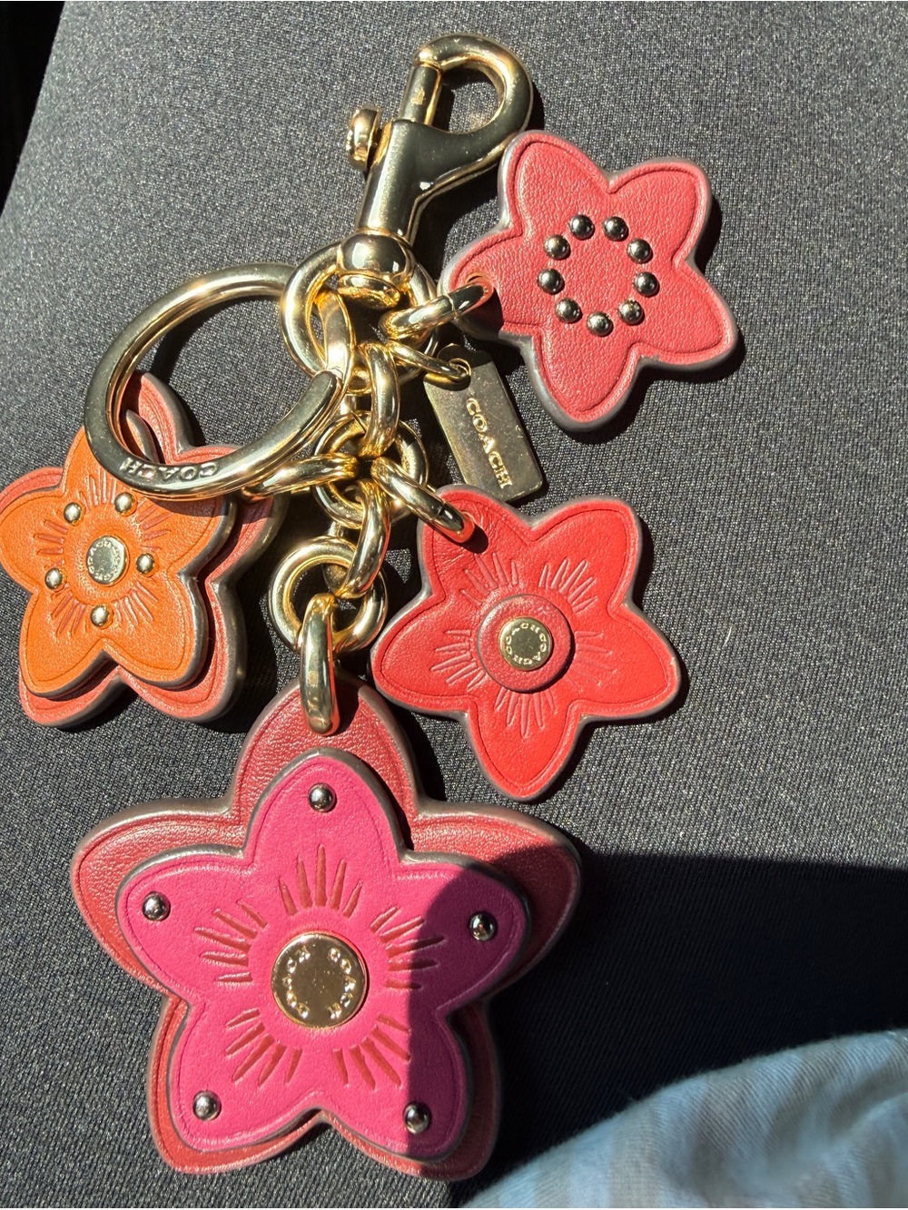 Coach Wildflower leather flower keychain - Picture 3 of 3